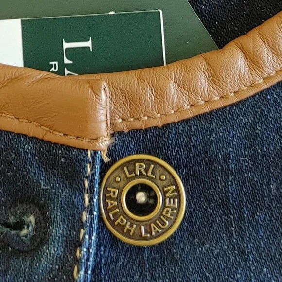 Ralph Lauren Jean jacket with leather trim - Picture 6 of 14